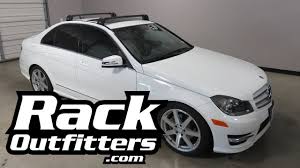 Mercedes Benz C Class 4 Door With Thule Aeroblade Edge Roof Rack Cross Bars Youtube