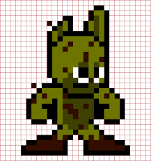 Springtrap Fnaf Minecraft Pixel Art Pixel Art