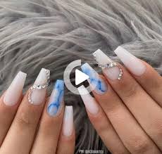 These edgy selections are truly beautiful. Marble Acrylic Nails Blue Acrylic Nails Baby Blue Acrylic Nails