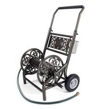 Many hose carts also include a storage area for water nozzles and small garden tools. Liberty Garden 301 2 Wheel Outdoor Garden Water Hose Reel Storage Holder And Cart With 200 5 8 Hose Capacity For Backyard Garden Or Home Target