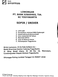 Read more loker driver bank di solo ~ loker driver bank di solo / lowongan kerja driver pribadi di solo loker jogja solo semarang. Bursa Kerja Online Kota Yogyakarta