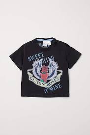 H M T Shirt Black Guns N Roses Kids Baby Boy Tops Kids Outfits Shirts