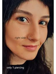 Double Nose Ring,twisted Nose Rings,spiral Nose Ring,14k Gold Filled Nose  Ring,sterling Silver Double Nose Hoops,helix Nose Ring,spiral Hoop