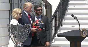 Celebrates after winning the nascar 400 mile auto race on march 18, 2018, at truex didn't get much of a look at kevin harvick, whose bid for four straight wins was ruined by an he also accomplished the feat at las vegas and chicagoland during his championship 2017 season. White House Honors Martin Truex Jr For 2017 Title Nascar Com