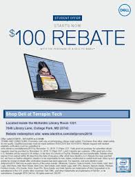 You can build a dell laptop on the dell website. Umd It On Twitter Umd Terrapin Tech S New Dell Models Qualify For This 100 Rebate For Terps