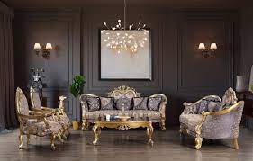 Hier kommen unsere besten tipps für ein stylisches zuhause © istockphoto mit diesen tipps wirkt ihr wohnzimmer edler. Casa Padrino Luxus Barock Wohnzimmer Set Blau Gold Silber 2 Sofas 2 Sessel 1 Couchtisch Wohnzimmer Mobel Edel Prunkvoll Kaufen Bei Demotex Gmbh