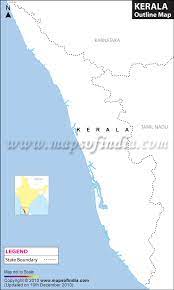 Kerala outline maps with districts. Kerala Outline Map Blank Map Of Kerala