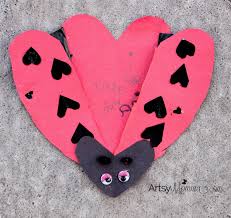 I wanted to share a quick video with you on how to make a simple shape card from images that are widely available to you and they are so fun to make. Heart Shaped Ladybug Card For Valentine S Day Artsy Momma