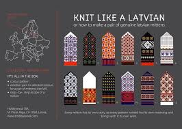 The patterns are rich and decorative, with edgings of fringe or scallops and small patterns reminiscent of fair isle knitting. Latvian Mitten Diy Knitting Kit Knit Like A Latvian Autumn Leaves No 10 Diy Knitting Kit Diy Knitting Diy Mittens