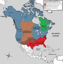 Successor States To The Us And Canada In A New Cold War Imgur Imaginary Maps Alternate History Fantasy Map