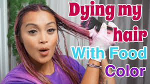 This funky hair color technique is so '90s. Dying My Hair With Food Color Youtube