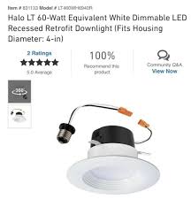 6 Eaton 4000k Lt460wh6940r Halo 4 Retrofit Bright White Led Recessed Lights 6 For Sale Online