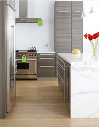 Very Light Tan Stain Wood Floor With Gray White Kitchen I Like This Modern Kitchen Cabinet Design Contemporary Kitchen Cabinets Modern Kitchen Design