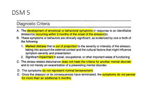 Adaption Adjustment Disorder