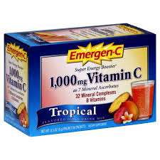 Vitamin c is found in fruits and vegetables and also works to prevent a host of diseases including cardiovascular disease, cancer(s), and diseases of the eye and skin. Emergen C Dietary Supplement Drink Mix With 1000 Mg Vitamin C 0 32 Ounce Packets Caffeine Free Tropical Flavor 30 Count Walmart Com Walmart Com