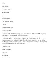 Free 4 Resignation Letter Templates In Ms Word