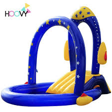 Water slides for big backyard. Rocket Pool With Water Slide Best Inflatable Playground With Slides For Infant Children Big Outdoor Toys For Summer Activity Swimming Portable Backyard Pool For Kids Toddlers Buy