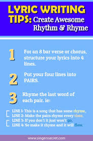 For the poets out there who want to start with lyrics, the first step. I Write A Fast Song Lyrics