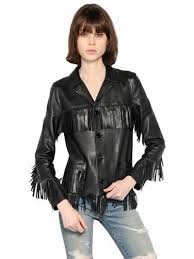 4 590 Saint Laurent Fringed Nappa Leather Jacket Fringe Leather Jacket Leather Jacket Jackets