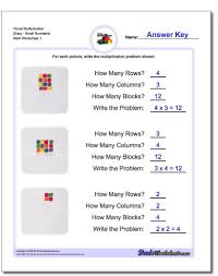 This Visual Multiplication Worksheets Have Arrays Of Blocks That Allow Students To Count Rows Co Multiplication Worksheets Easy Math Worksheets Multiplication