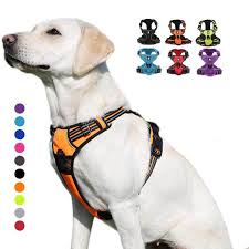 This harness is designed to prevent gagging and choking since the chest strap rests low across the breastbone. Adjustable Reflective Easy Walk Dog Harness