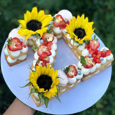 18th Birthday Cookie Cake Ideas Sunflowers Strawberries Number Cookie Cake Sunflower Birthday Cakes 16 Birthday Cake Number Birthday Cakes