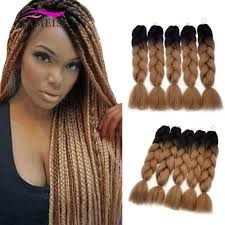 5pcs Pack Ombre Light Brown Synthetic Braiding Hair Jumbo Braids For Women 100g Box Braids Styling Blonde Box Braids Braided Hairstyles