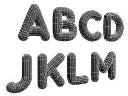 Printable 3d alphabet letters c ile web e hukmedin (csharpileweb.blogspot.com). Alphabet 3d Model Bubble Letters 3d Model 20 Obj Fbx 3ds Max Free3d