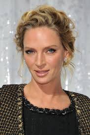 Uma Thurman Bobby Pinned Updo Hair Styles 2014 Short Hair Styles 2014 Short Hair Styles