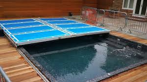 Pool cover mesh safety pool cover swimming pool cover ··· cheaper price custom shaped automatic swimming pool covers with polycarbonate deck. Rolling Deck The Insulated Sliding Secure Retractable Decking