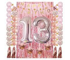Rose gold birthday party theme 13. 13th Birthday Decorations Rose Gold 13 Birthday Party Supplies Confetti Bal 13th Birthday Parties Girl Birthday Decorations 13th Birthday Party Ideas For Girls