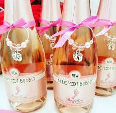 Pink Baby Shower Favors Girl Baby Feet Wine Glass Charms Etsy Baby Shower Champagne Baby Shower Favors Girl Champagne Favors