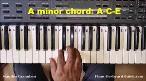 A minor 7th chord explanation: How To Play The A Minor Chord On Piano And Keyboard Am Amin Chord Youtube