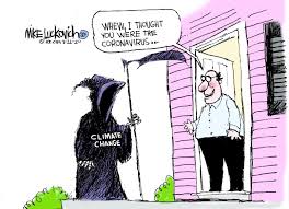 From anthrax outbreaks in thawing permafrost to rice farms flooded with salty water, climate change seems to play a bigger and bigger. Svein T Veitdal Auf Twitter Cartoon Of The Day Climatechange Versus Coronavirus Mluckovichajc