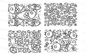 Up to 12,854 coloring pages for free download. Set Of Coloring Pages For Preschoolers With Simple And Cute Animals By Optimistic Kids Art Thehungryjpeg Com