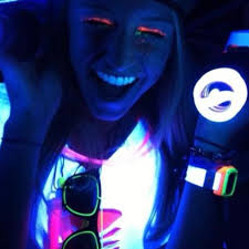Black Light Party Blacklight Party Rave Girls Glow In The Dark