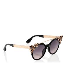 Fluorite eye's song ربيع 2021 | عرض تشويقي. Black And Gold Round Framed Sunglasses With Detachable Jewel Clip On Vivy Pre Fall 17 Jimmy Choo
