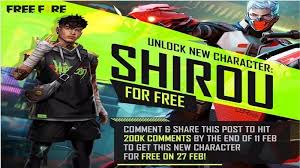 ⭐ new free fire codes for today march 2021⭐. Free Fire Players To Get Shirou Character For Free If Instagram Post Hits 200k Comments