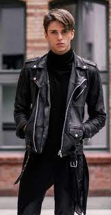 Pin By Aron Bijl On Black Only Men Leather Jacket Men Mens Outfits Mens Fashion Smart