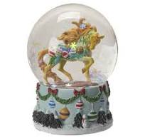 Trail of Painted Ponies - Vintage Christmas Water Globe