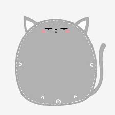 cartoon cute hand drawn grey cat animal border material png and psd grey cats how to draw hands pets cats