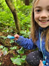 Delightful trail found, gnomes and trinkets left behind