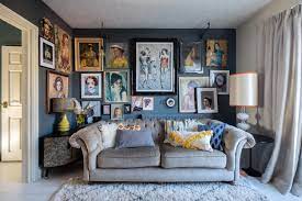 A Book Filled Maximalist Home Has Must See Blue Kitchen Cabinets Blue Kitchen Cabinets Home Blue Kitchens