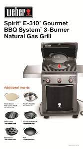 Weber Spirit E 310 3 Burner Natural Gas Grill Featuring The Gourmet Bbq System 47513101 The Home Depot Natural Gas Grill Gourmet Bbq Gas Grill
