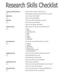Research Skills Checklist Research Skills Research Writing Study Skills