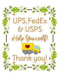 Grubhub drivers, postmates, doordash and all the rest, are restaurants treating you better as time goes on? Free Printable For The Home To Place Outside With Treats For Your Ups Driver Fedex Delivery Man Or Mail Mail Carrier Gift Printable Signs Christmas Delivery