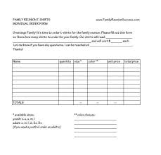 Cover letter at the beginning of the registration form for family reunification. Family Reunion Registration Order Form Template Family Reunion