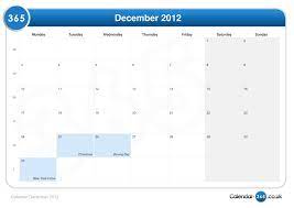 Calendar December 2012