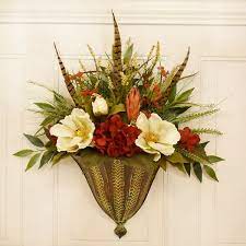 Rustic wall decor, lighted sconce, single wall sconce, sconce with flowers, mason jar decor vanburenshomedecor. Silk Floral Wall Sconces Wayfair