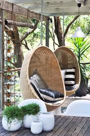 10 Ideas For Decorating With Cane Wicker And Rattan Furniture Hanging Chair Outdoor Veranda Swing Outdoor Living